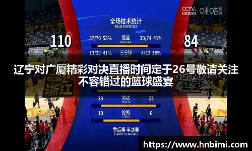 辽宁对广厦精彩对决直播时间定于26号敬请关注不容错过的篮球盛宴